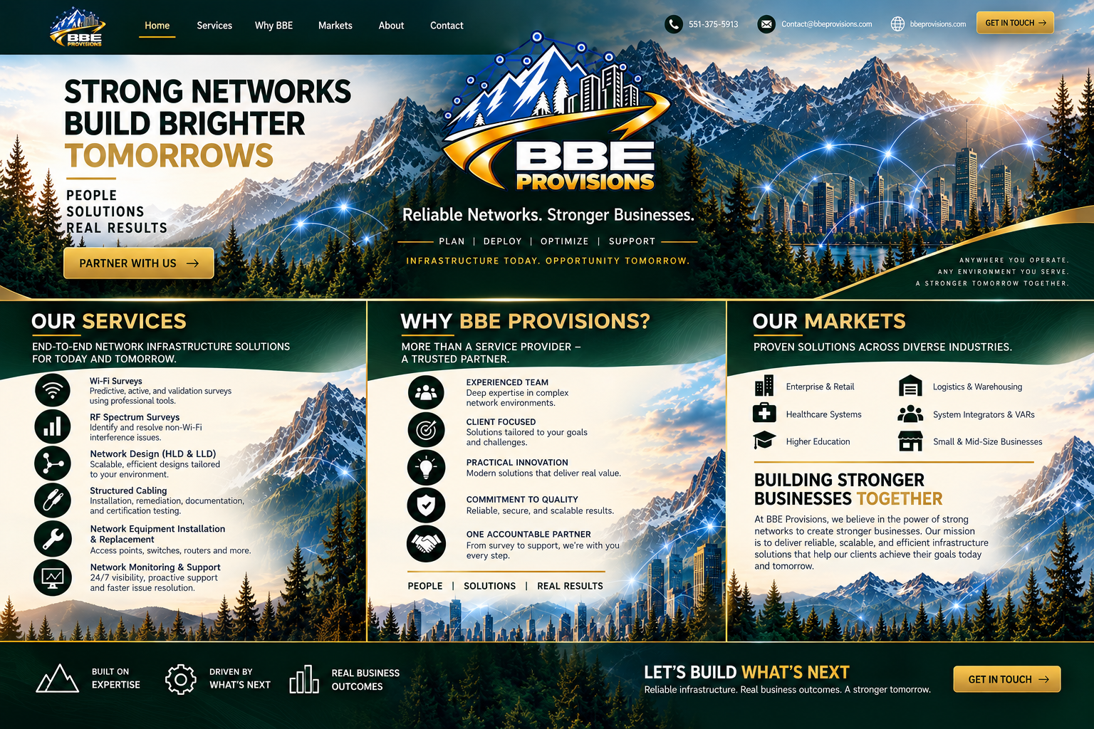 BBE Provisions website design